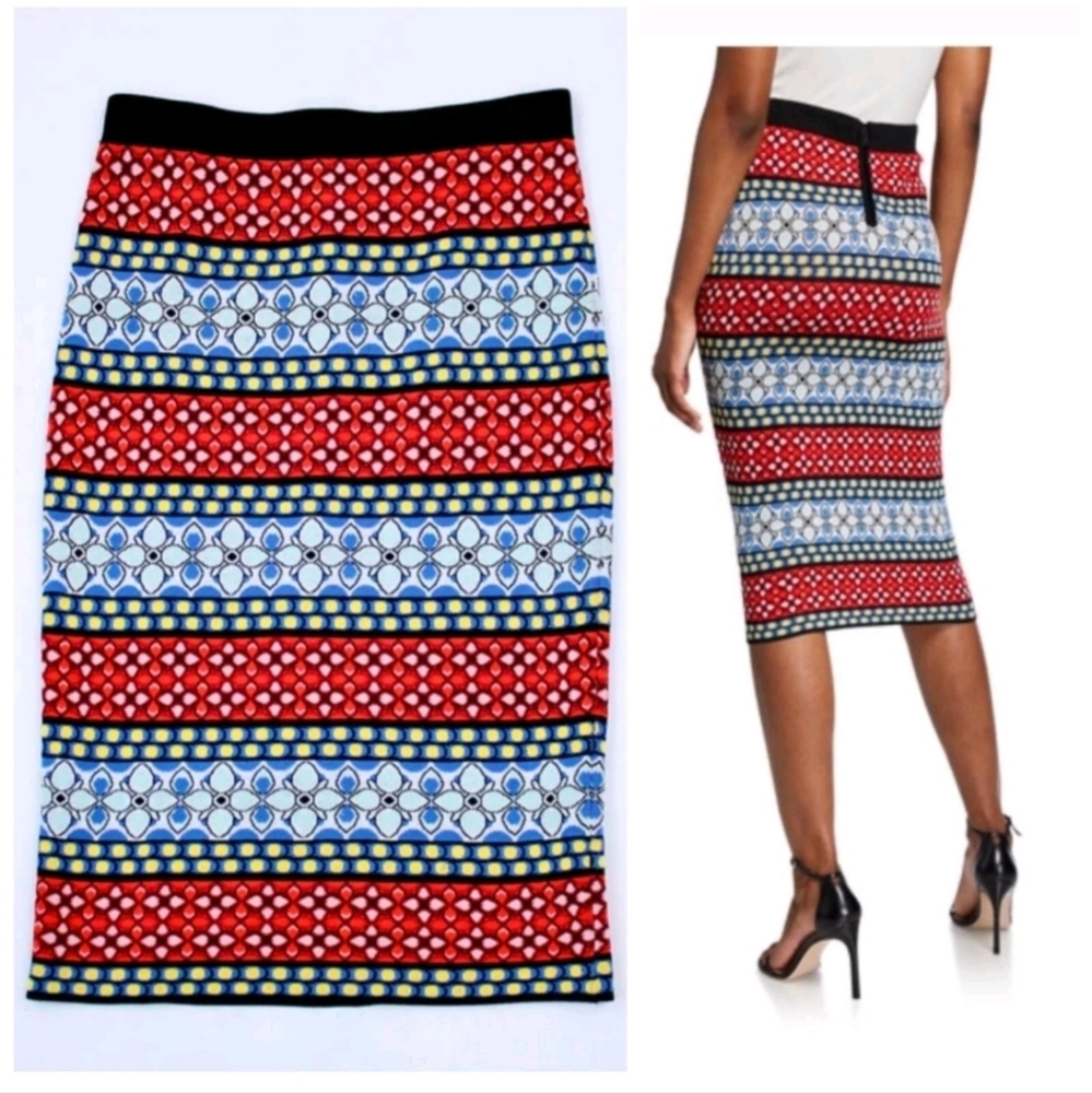 Alice + olivia Morena Jacquard-knit Pencil Skirt Size XS